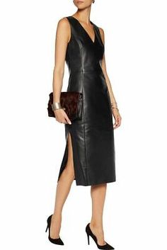 Top Seller for Womens Black Leather Dress Genuine Lambskin Evening Cocktail Ladies Dress - 004, New Women's Clothing Leather Dress Women, Black Leather Dresses, Dress Leather, Leather Outfits, Leather Clothing, Black Women Fashion, Genuine Leather Jackets, Leather Dresses, Leather Outfit