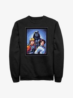 50% Cotton  50% PolyesterWash cold; dry lowImportedListed in men's sizes Star Wars Skywalker Family, Star Wars Skywalker, Skywalker Family, Family Graphic, Star Wars Kylo Ren, Star Wars Sweatshirt, New Star Wars, Star Wars Episodes, Family Portraits