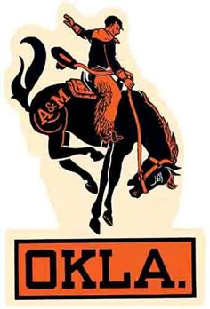 brand new peel and stick vinyl travel sticker, never used. Die cut to the shape of the artwork. The size is approx. 3"x5.5".Thanks for looking. Oklahoma State Football, Orange Power, 1960's Style, Go Pokes, Bucking Bronco, Oklahoma State Cowboys, Oklahoma State University, Cowboys And Indians