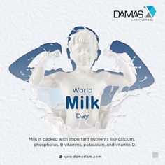 a poster with the words world milk day