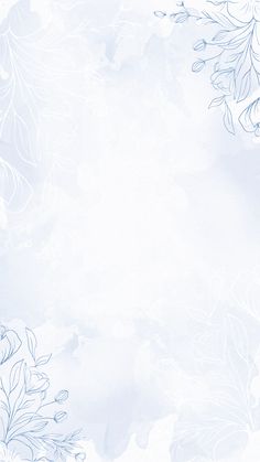 a blue and white background with leaves on the bottom right corner is an empty space for text