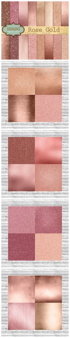 the different shades of eyeshades are shown in this graphic style, including pinks and