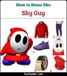 how to dress like shy guy from mario kartman and other super mario characters