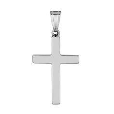 This 14K white gold traditional cross is the perfect way to honor your religion. A classic gift for any religious occasion with gorgeous golden tones in simple and statement designs.The simple look makes it perfect for everyday wear, whether on its own or layered with other delicate necklaces.14Kt White Gold30MM or 1 1 Classic Polished Crucifix Cross Necklace, White Gold Cross Pendant For First Communion, Classic Sterling Silver Cross Charm, White Gold Cross Pendant Necklace For First Communion, White Cross Necklace For First Communion, Classic Crucifix Jewelry For First Communion, Classic White Gold Cross Jewelry And Charms, Classic Sterling Silver Cross Necklace, Classic White Gold Cross Charm