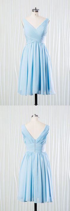 three different views of a dress on a mannequin headdress, one in blue and the other in light blue