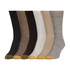 GoldToe® ribbed crew socks are a treat for your toes.Reinforced ToeReciprocated Heel# Pieces In Set: 6 PairFeatures: Cuffed, Reinforced Heel Support, Stretch FabricShoe Size Range: 6-9Fiber Content: 77% Cotton, 17% Nylon, 4% Polyester, 2% SpandexFabric Description: KnitCare: Machine Wash, Tumble DryCountry of Origin: Imported Socks Womens, Buy Gold, Handbag Accessories, Crew Socks, Stretch Fabric, Women Handbags, Socks, Cuff, Range