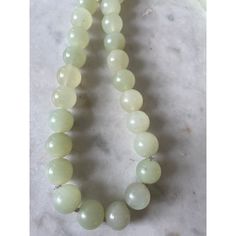 Lovely Celadon Jade vintage beaded necklace. 30” Jade Bead Necklace, Vintage Beads Necklace, Jade Beads, Jade, Beaded Necklace