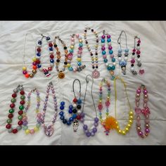 17 Necklaces Maybe Worn Once Or Not At All. Chunky Bubblegum Necklaces To Match Every Outfit And Season. So Adorable! Bubblegum Necklace, So Adorable, Bubble Gum, White Silver, Kids Shop, Color White, Necklaces, Silver, White