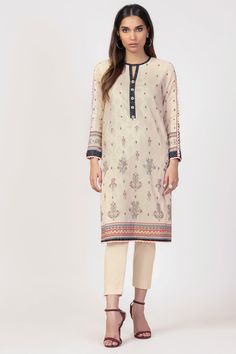 Traditional Sets With Digital Print For Workwear, Traditional Digital Print Sets For Workwear, Traditional Digital Print Sets For Work, White Printed Motif Sets For Workwear, Festive Lawn Suit With Printed Motifs For Workwear, Summer Printed Beige Lawn Suit, Cream Digital Print Lawn Suit For Eid, Cream Cotton Lawn Suit With Digital Print, Cream Lawn Suit With Digital Print For Eid