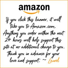 an amazon gift card with the words'if you click this banner, it will take you to amazon com anything you order within the next 24 hours until help support