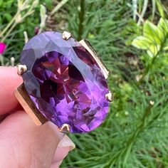 This Is Absolutely Beautiful Vintage 1970’s Solid Chunky Ring With A Stunning Color Huge Oval Amethyst . The Ring Is Made Of Solid 14k Yellow Gold ( Stamped And Tested). I Do Not Have A Carat Weight For The Stone, Sorry, But The Oval Amethyst Is Approx. 22.5 X15.5 Mm In Size. Shipping To Continental Us Only, No Third Party Addresses , Only To Your Registered Ebay Address. All Pictures Are Part Of Description. Unique , Stunning Ring !!! Oval Amethyst Ring, Chunky Ring, Chunky Rings, Make Color, Third Party, Amethyst Ring, Womens Jewelry Rings, Amethyst, Product Description