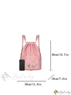 Bird in Bag - New Floral Pattern Foldable Waterproof Lightweight Backpack, School Bag Lightweight Backpack, Backpack School, Bird In Bag, School Bag, Drawstring Bag, Drawstring Backpack, Floral Pattern, Backpacks, Size Medium