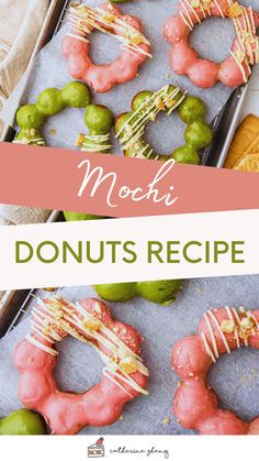 Topped with a crackly ube or matcha glaze, this easy baked mochi donut recipe is to die for! Read full recipe at zhangcatherine.com and satisfy your mochi donut cravings. Baked Mochi, Mochi Donut Recipe, Matcha Glaze, Mochi Donuts Recipe, Texture Combination, Mochi Donut, Mister Donuts