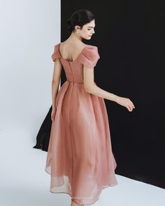 Princess Style Organza Ball Gown For Banquet, Princess Organza Ball Gown For Banquet, Tulle Tea Length Evening Dress For Prom, Elegant Pink Fairy Dress, Elegant Pink Fairy Dress For Party, Organza Bridesmaid Dress For Prom Season, Tulle Tea-length Evening Dress For Prom Season, Tea Length Evening Dress For Prom Season, Organza Ball Gown For Bridesmaid In Prom Season