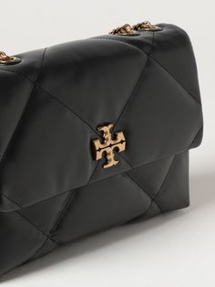 Shoulder Bag TORY BURCH Woman color Black Tory Burch Shoulder Bag, Black Shoulder Bag, Quilted Leather, Woman Colour, Chain Strap, Shoulder Bag Women, Bags Women, Tory Burch, Black Color