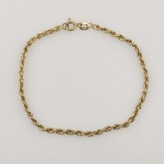 Product Type: Bracelet Metal Purity: 14k Solid Yellow Gold Condition: Pre-Owned, Excellent Condition (All Jewelry Are Cleaned Prior To Shipping) Dimension: 7.25 Inches Long And Width Is 2.6mm Weight: 1.2 Grams Classic 14k Gold Bracelet With Rope Chain, Classic Gold Bracelet With Rope Chain, Classic Gold Rope Chain Bracelet, Formal 14k Gold Bracelets With Rope Chain, Classic Rope Chain Bracelet Jewelry, 14k Gold Rope Chain Bracelet Gift, Classic 14k Gold Rope Chain Bracelet, Classic Gold Rope Chain Bracelet As Gift, Classic Gold Rope Chain Bracelet For Gift