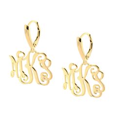 "A pair of  beautiful handmade sterling silver monogram lever-back earrings, this can be personalized with 3 initials of your choice. We have these in 925 sterling silver, Yellow gold plated 925 sterling silver and Rose gold plated 925 sterling silver. Please let us know in the exact order you want them to appear. We use High-Quality Material and offer it at an affordable price. These are great personalized gifts for Birthday, Wedding, Christmas, Mothers, girlfriends, wives, bridesmaids, and bes Silver Monogram, Gifts For Birthday, Initial Earrings, Wedding Christmas, Leverback Earrings, How To Make Earrings, Monogram Initials, Handmade Sterling Silver, Rose Gold Plates