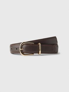 Saw this on Gap: Belt Gold, Brown Leather Belt, Brown Belt, Everyday Wardrobe, Fall Fashion, Leather Belt, Vegan Leather, Brown Leather, Autumn Fashion