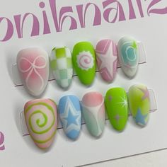 Hangyodon Nails, Saiki K Nails, Mitsuri Nails, Tulip Nails, Work Nails, Classy Acrylic Nails, Pretty Gel Nails, Really Cute Nails, New Nail Art