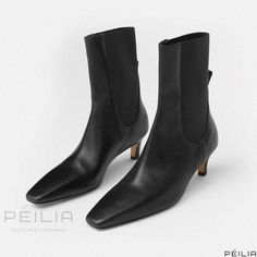 Timeless Style Leather Boots for the Confident Woman Pointy Boots, Heel Boots For Women, Kitten Heel Boots, Square Head, Chic Leather, Style Boots, Leather Slippers, Confident Woman, Boots For Women