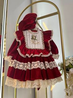 Red Victorian Christmas  Party Dress, Vintage Baby Girl Dress, Toddler Christmas Dress, First Christmas Party Dress, Red Baby Dress This baby girl dress is specially designed and handmade for your baby girl. Your girl will be like a princess with these dresses that she can wear on special occasions such as birthdays, weddings and christmas. This dress, which will create your girl's style with a clasp, is ideal for special occasions. Check out our baby girl dresses selection for unique handmade dresses from AymiraDesign. ✿ Product Features; ✰ Baby Dress Materials: Lace, Cotton ✰ Baby Dress Color: Red ✰ Set Content: Dress, Clasp ✰ Size Options: * 0-3 months, 3-6 months, 6-9 months, 9-12 months, 12-18 months, 18-24 months, 2T, 3T, 4T, 5, 6 US kids' numeric More from Baby Girl Dress Collection Victorian Christmas Party, Red Baby Dress, Party Dress Red, Toddler Christmas Dress, Vintage Baby Girl, Christmas Party Dress, Red Baby, Toddler Christmas, Victorian Christmas