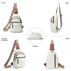 Bags | Sling Bag Trendy Crossbody Bag Fanny Pack Beige Brown | Poshmark High End Design, Feminine Products, Boarding Passes, Mini Umbrella, Money Cards, Wet Wipes, Wet Wipe, Anti Theft, Sleek Look