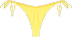 Yellow Tie-side Swimming Bottoms, Yellow Tie-side Beachwear Bottoms, Yellow Bottoms For Pool, Seamless Yellow Bottoms For Summer, Yellow Seamless Bottoms For Summer, Yellow Seamless Beachwear Bottoms, Stretch Yellow Triangle Top Intimate, Yellow Seamless Bottoms For Beach, Yellow Bottoms For Poolside