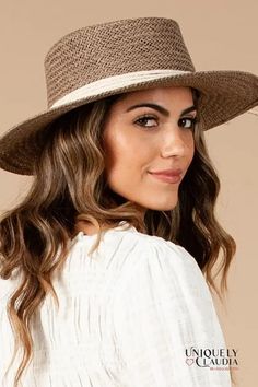 It's time to make a stylish statement this summer with the Seaside Wide Brim Mocha Boater. This beautiful wide brim straw boater is crafted from durable materials for a look that will last all season long. The unique rope trim detail adds some extra style to this classic boater hat and will instantly elevate any outfit. Plus, the lightweight fabric is comfortable to wear — so you can look great and stay cool all day long! For chic and effortless summer style, add the Seaside Wide Brim Mocha Boat Straw Boater, Summer Hats For Women, Boater Hat, Summer Hat, The Seaside, Trim Detail, Summer Hats, Wide Brimmed, Lightweight Fabric