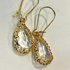 Pretty Transparent Clear Earrings. Very Lightweight Earrings. Save On Bundles. Bridal Earrings Bridesmaid Clear King Teardrop Ice Gold Lace Frame Elegant Clear Drop Earrings, Clear Drop Jewelry For Wedding, Clear Drop Wedding Jewelry, Elegant Clear Dangle Earrings, Elegant Clear Crystal Earrings For Anniversary, Elegant Clear Drop Jewelry, Elegant Clear Drop-shaped Jewelry, Elegant Clear Earrings For Pierced Ears, Elegant Clear Teardrop Earrings