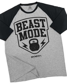 07- RAGLAN Beast Mode Workout Gym T-Shirt Funny Gym Shirt for Men Beast Mode Workout, Workout Funny, Funny Gym Shirt, Funny Gym Shirts, Gym Apparel, Funny Workout, Funny Gym, Gym Shirt, Gym Humor