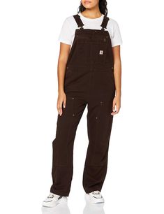 PRICES MAY VARY. 8-ounce, 98% cotton/2% spandex canvas Rugged Flex durable stretch technology for ease of movement Adjustable suspenders Multi-compartment bib pocket with secure zipper closure Two large lower-front pockets Carhartt Overalls Women Outfit, Carhartt Overalls Women, Farmer Overalls, Levis Overalls, Carhartt Scrubs, Carhartt Overalls, Utility Romper, Carhartt Hoodie, Suit Jumpsuit