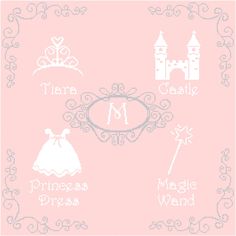 the princess's dress and tiara are on display in this cross stitch pattern