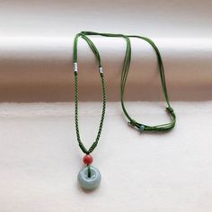 🍀 Bead Materials ：Real Jade stone / SouthRed Agate / 925 silver 🍀 personalized：【yes 】➜Please feel free to contact me. 🍀 Rope colors：green. other colors are available，Just give messages and tell me which color do you like. 🍀 length：adjustable, vary from 40-68cm 🍀The dainty necklace  could be a great gift for your friends and family, wishing them good luck and a happy long life. 🍀Due to the nature of natural gemstone beads, the color and size of the stones may be slightly varied. However, it gives a unique charm to each piece :) Handmade Jade Necklaces For Good Luck, Green Jade Necklace With 108 Beads, Handmade Aventurine Round Necklaces, Adjustable Jade Necklace, Adjustable Jade Necklace With 108 Beads, Adjustable Jade Necklace For Good Luck, Handmade Jade Necklaces For Meditation, Christmas Gifts For Him, Necklace Green