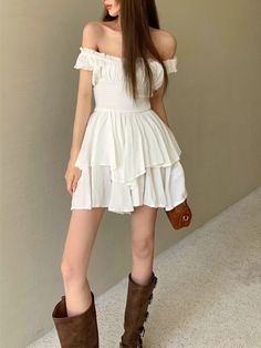 Details:    25% OFF All Site Promo Now. Plus   Extra10% OFF   1st Order. Free Shipping $60. Free Exchange & Easy Returns.    The whiteplaysuit romper features soft textured polka dots, high waisted, elastic fitting shirred waistband, aesthetic ruffle detailing and sleeves, fully lined and tailored in all the right places.    Multi layered short romper dress    can be worn on or off the shoulder   Material: Viscose Color:White/Black   Design: Ruched Bust, Elastic Fitting, Tie Shoulder Straps, Ruched, Floral, Micro Flower Prints, Smocked, Mini Length and Trendy Style. Weight: approx 0.24 kg Machine Wash Cold. Delivery: 9-14 Business Days Delivered US, 11-14 Business Days Delivered in Europe. Free Exchange & 15 Days Free Tries Before Returns. Layered Short, White Playsuit, Short Romper, Playsuit Romper, Romper Dress, Mid Length Dresses, Romper Pants, Short Rompers, Black Design