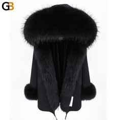 Because image is everything. FD1-Black fur-41 Jacket female natural Real fur coat Women's coat Winter fox fur collar jacket parka #jacketstyle #Womensjackets #ladiesjackets #jacketseason #jackets #Womenjackets #jacketshop #fashionjackets #jacketsale #chicjackets Jacket For Winter, Fur Collar Jacket, Fur Collar Coat, Real Fur Coat, Long Parka, Fur Coats Women, Womens Parka, Collared Coat, Racoon