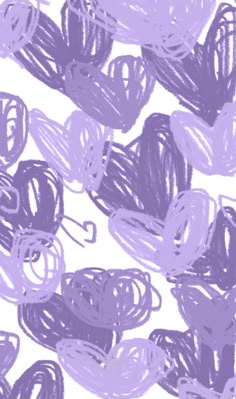 an image of purple hearts drawn on paper