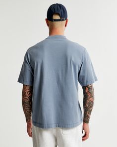 Our new short-sleeve tee in our softAF 180g fabric and vintage oversized-fit silhouette, featuring reverse seaming details, crew neckline and straight hem. Made in the same fabric as our Essential Tee but fits like our Premium Heavyweight Tee! Relaxed Fit Washed Blue T-shirt, Blue Washed Relaxed Fit T-shirt, Washed Blue Relaxed Fit T-shirt, Washed Blue Relaxed Fit T-shirt For Everyday, Relaxed Fit Washed Blue T-shirt For Everyday, Washed Blue Cotton T-shirt With Relaxed Fit, Everyday Washed Blue Relaxed Fit T-shirt, Sporty Washed Blue Relaxed Fit Top, Everyday Relaxed Fit Washed Blue T-shirt