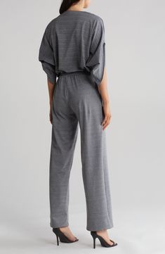 Dolman sleeves further the laid-back vibe of a cropped jumpsuit cut from soft and stretchy fabric. Funnel neck Short sleeves Side-seam pockets 90% modal, 10% spandex Machine wash, dry flat Made in the USA of imported fabric Versatile Jumpsuits And Rompers With Pockets For Loungewear, V-neck Elastane Jumpsuit For Work, Comfortable Loungewear Jumpsuits And Rompers With Pockets, Comfortable Jumpsuits And Rompers With Pockets For Loungewear, Casual Short Sleeve Jumpsuits And Rompers For Loungewear, Relaxed Jumpsuits And Rompers With Pockets For Loungewear, Relaxed Jumpsuits And Rompers With Pockets, Versatile Cropped Bottoms For Loungewear, Versatile Relaxed Fit Jumpsuits And Rompers For Loungewear