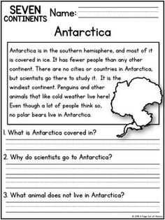 the map of africa is shown in this worksheet for students to learn how to read