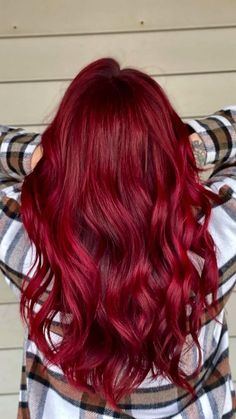 Red Magenta Hair, Hair Styles Red, Red Hair Long, Red Balayage Hair, Red Hair Looks, Magenta Hair