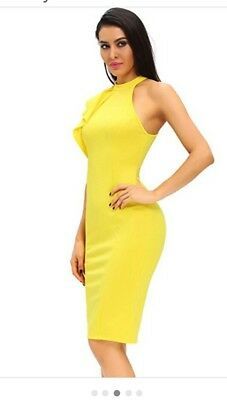 Find many great new & used options and get the best deals for Bodycon Women's Yellow Knee Length Formal Evening Ball Bridesmaid Party Dress at the best online prices at eBay! Free shipping for many products! Bridesmaid Party, Bridesmaid Outfit, Club Dress, Accessories Handmade, Overall Dress, Club Dresses, Dress Making, Dress Length, Knee Length