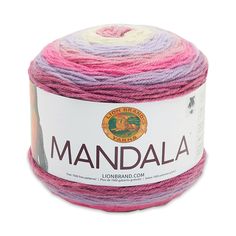 a multicolored ball of yarn with the word mandala on it's side