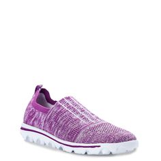 Propet-TravelActiv Stretch Slip-On Sneaker The TravelActiv Stretch sneaker from Propet will be a comfortable alternative to your active look. These slip-ons feature a lightweight design and flexible sole that will take you from the gym to running errand with ease. Best Summer Shoes, Knit Mesh, Orchid Purple, Light Weight Shoes, Trending Sneakers, Athleisure Fashion, Sandals Brands, Athletic Fashion, Athletic Sneakers