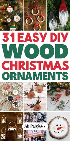 DIY wood Christmas ornaments add a rustic touch to your holiday decor. Create beautiful handmade wooden decorations, from wood slice ornaments to wood cutouts for your Christmas tree. Explore wood crafts like painted wood ornaments and carved wooden designs for a farmhouse feel. Whether you’re making rustic wood slice crafts or personalized wooden signs, these Christmas wood crafts are perfect for adding charm to your holiday. Get inspired with these easy and creative wood ornament ideas!