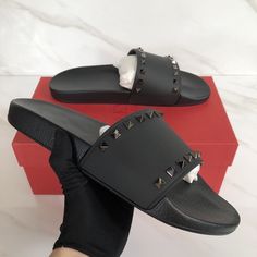 100% AUTHENTIC & ORIGINAL GUARANTEED !! ALL OF OUR LUXURY GOODS ARE AUTHENTIC & LEGIT VERIFIED BY US !! ==NO FAKES HERE==  Valentino Rockstud Sandal / Slide  ( BEST SELLER & MOST WANTED ITEM !! )  color : black  size 39 - 24cm size 40 - 25cm size 41 - 26cm size 42 - 27cm size 43 - 28cm size 44 - 29cm size 45 - 30cm size 46 - 31cm  4.995.000 Valentino Rockstud Sandals, Valentino Rockstud, Flip Flop Sandals, Shoes Sandals, Men's Shoes, The Originals, Black