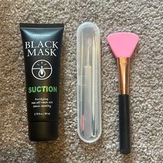 New With Box Black Mask 3-In-1 Kit With Black Mask, Silicone Brush And Extractor Tools. This Is A Purifying Peel-Off Face Mask. Helps To Visibly Reduce Pores, Draw Out And Remove Blackheads, Absorb Excess Oil, And Leave Skin Smooth And Clarified! Black Peel Off Mask, Caviar Lime, Enzyme Peel, Acid Peel, Extractor Tool, Reduce Pores, Remove Blackheads, Facial Peel, Facial Exfoliator