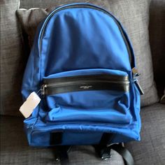 Bagpack Mk Designer Blue Backpack For Daily Use, Luxury Blue School Backpack, Designer Blue Backpack For Everyday Use, Designer Blue Backpack, Designer Blue Standard Backpack, Modern Michael Kors Backpack, Luxury Blue Backpack For Everyday Use, Luxury Blue Backpack For Everyday, Modern Blue Michael Kors Bags