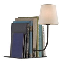 Its finish serves as the perfect accompaniment to the bibliophile's collection when served up in the form of the Oldknow bookcase 16" table lamp. This lovely dual-purpose accent stands alone or as part of a pair, its slender neck and clean-off white linen shade a neutral accent to your library. Currey & Company Currey & Company Oldknow Bookcase 16" Table Lamp - Table Lamps in Polished Concrete;aged Steel | Size 16" H X 18" W X 18" D | Perigold Bookcase Lamp, Concrete Lamp, Cfl Bulbs, Weather Patterns, The Anchor, Steel Table, Polished Concrete, Portable Light, Stippling