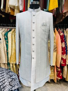 Buy Shrug Style Indo Western With Labada and Pantsfront Open Indo Sherwani for Groomindo Western With for Engagementthree Piece Indo Western Online in India - Etsy Designer Sherwani With Dupatta For Reception, Designer Nehru Jacket With Cutdana For Wedding, Designer Cutdana Nehru Jacket For Weddings, Designer Sherwani With Dabka Work For Groom, Designer Long Bandhgala For Wedding, Designer Long Sherwani For Wedding, Designer Sherwani For Groom, Designer Sherwani For Groom At Festivals, Designer Sherwani For Groom Traditional Drape