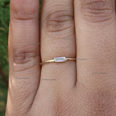 14K Gold Promise Ring, Diamond Ring, Dainty Wedding Ring, Baguette Engagement Ring, Band Ring For Her, Trio Ring, Stackable Ring Product info: 14k solid gold white diamonds - 4x2 mm, Ring Size 7 Item will be resized and shipped within 10 days. ITEM Will BE SHIPPED : India Speed Post To get the item in 4-5 days, we can also ship it thru DHL express, please contact us before. Please select your size at the drop down menu. Thanks! ♥ Shipping Policy,: Processing time is 2-3 weeks. We will provide yo Wedding Ring Stack, 14k Gold Opal Ring, Baguette Diamond Ring, Band Wedding Ring, Dainty Wedding, Baguette Engagement Ring, Dainty Wedding Ring, Ring Baguette, Natural Opal Ring